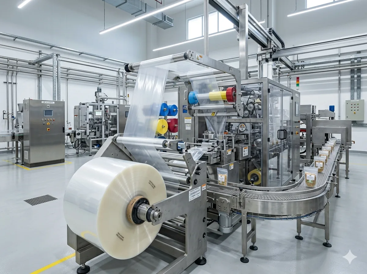 Manufacturing packaging film supply
